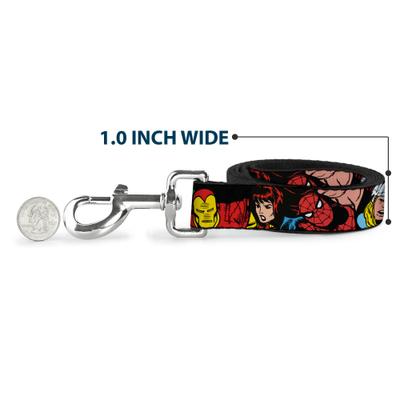 Show full view: Buckle-Down Marvel Characters Polyester Dog Leash, 4-ft long, 1-in wide slide 6 of 7