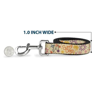 Show full view: Buckle-Down Summer Harmony Collage Polyester Dog Leash, 6-ft long, 1-in wide slide 5 of 6