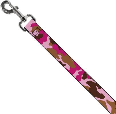 Show full view: Buckle-Down Camo Pink Polyester Dog Leash, 6-ft long, 1-in wide slide 2 of 6