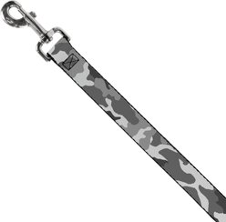 Buckle-Down Camo Polyester Dog Leash, Grey, 4-ft long, 1-in wide slide 2 of 6