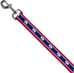 Buckle-Down Wyoming Flag Polyester Dog Leash, Blue, 6-ft long, 1-in wide slide 2 of 6