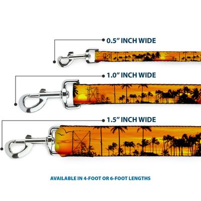 Show full view: Buckle-Down Golden Sunset Polyester Dog Leash, Orange, 6-ft long, 1-in wide slide 3 of 6