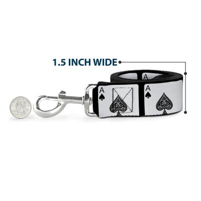 Show full view: Buckle-Down Ace of Spades Polyester Dog Leash, 6-ft long, 1-in wide slide 7 of 7