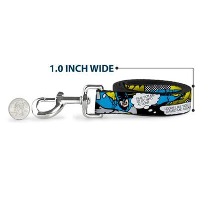 Show full view: Buckle-Down DC Comics Batman Scene Polyester Dog Leash, Blue, 6-ft long, 1-in wide slide 6 of 7