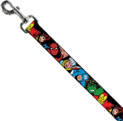 Show full view: Buckle-Down Marvel Characters Polyester Dog Leash, 4-ft long, 1-in wide slide 3 of 7