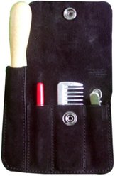 Intrepid International Basic Leather Horse Mane Braiding Kit, Black, 7 x 6-in