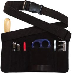 Intrepid International Leather Horse Mane Braiding Kit, Black, 8.5 x 6.8-in