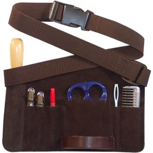 Intrepid International Leather Horse Mane Braiding Kit, Brown, 8.5 x 6.8-in