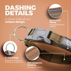 Blazin O So Comfy O-Ring Reflective Neoprene Waterproof Dog Collar, Caramel, Small: 11.8 to 14.6-in neck, 1-in wide slide 2 of 9