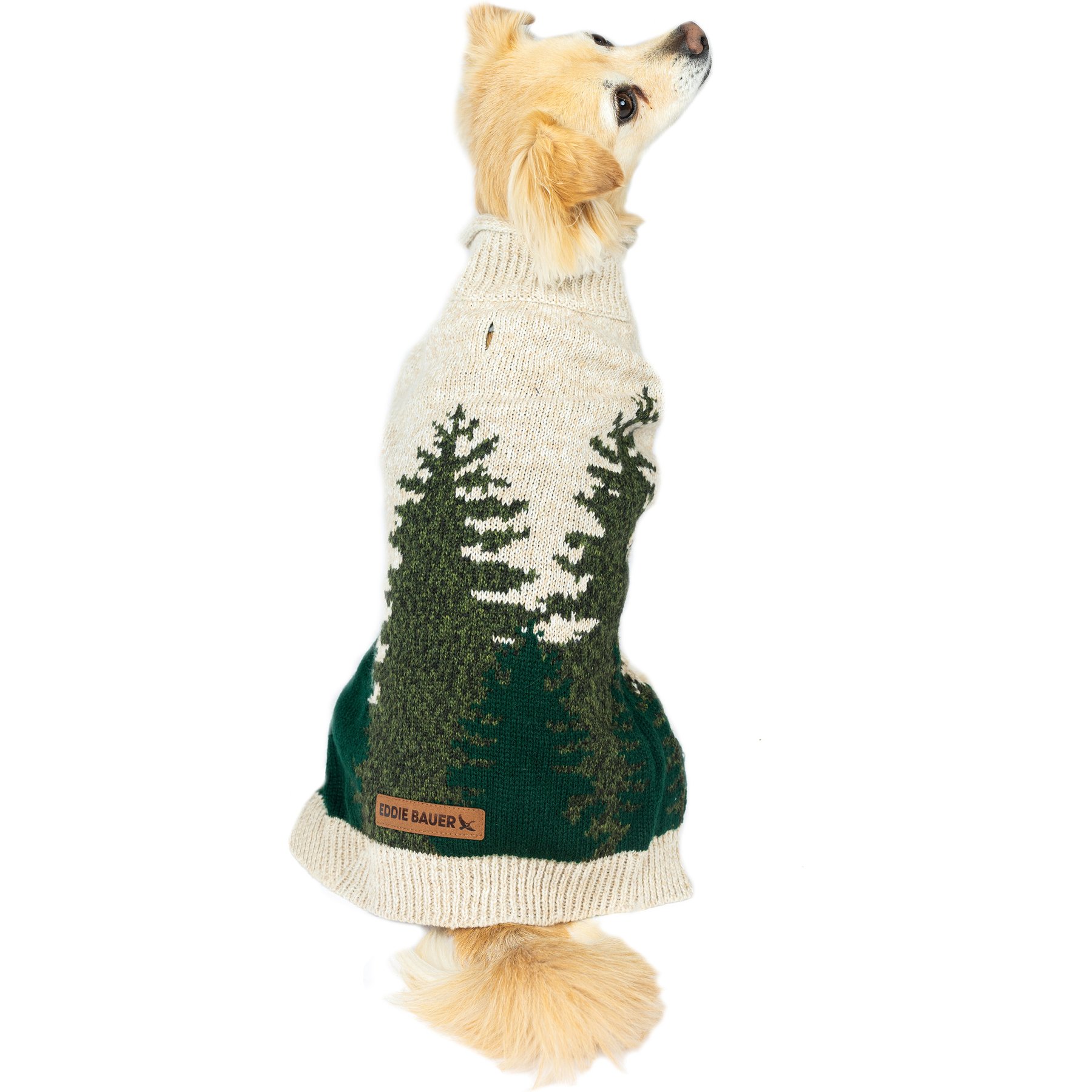 Eddie Bauer Treeline Dog Sweater, Heathered/Oatmeal, Medium
