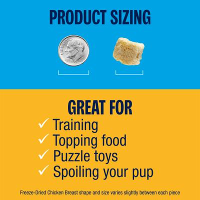 Show full view: Muenster Chicken Breast Freeze-Dried Dog Treats, 3-oz pouch slide 4 of 7