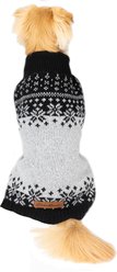 Eddie Bauer Whitman Christmas Fair Isle Dog Sweater, Grey/Black, Medium slide 1 of 6
