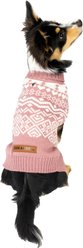 Eddie Bauer Townsend Christmas Fair Isle Dog Sweater, Heathered Pink, Small