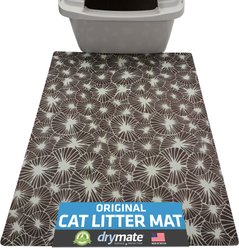 Drymate Protective & Decorative Cat Litter Mat, Kahopo Grey, Large, 20-in x 28-in