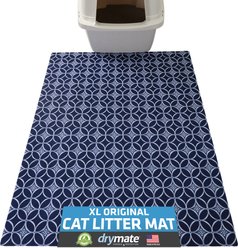 Drymate Protective & Decorative Cat Litter Mat, Indigo Blue, X-Large, 29-in x 36-in