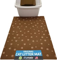 Drymate Protective & Decorative Cat Litter Mat, Brown Stripe, Large, 20-in x 28-in