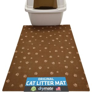 Drymate Protective & Decorative Cat Litter Mat, Brown Stripe, Large, 20-in x 28-in