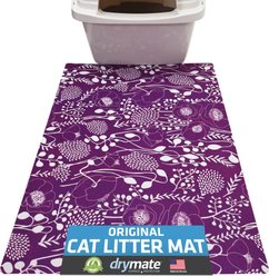 Drymate Protective & Decorative Cat Litter Mat, Good Medicine Plum, Large, 20-in x 28-in