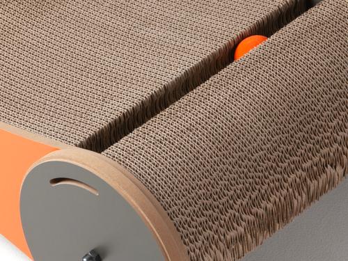 Show full view: New Age Pet Purr & Play Kitty Trolley Cat Scratcher Toy, Orange slide 3 of 9