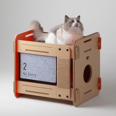 Show full view: New Age Pet Purr & Play Bunk Bed Cat Scratcher Toy, Orange slide 3 of 8