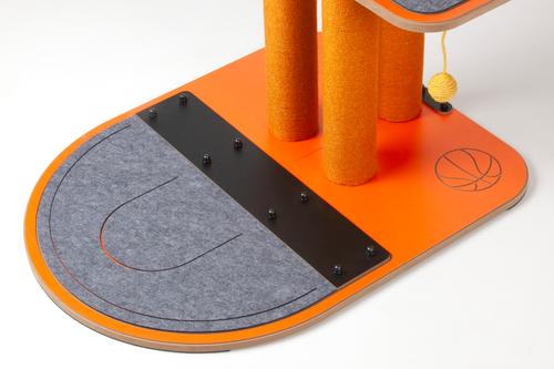 Show full view: New Age Pet Purr & Play Kitty Basketball Hoop Cat Scratcher Toy, Orange slide 5 of 10