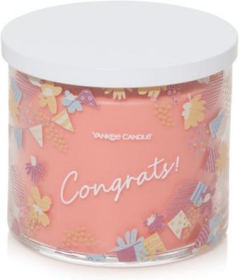 Show full view: Yankee Candle White Strawberry Bellini Congrats! 3-Wick Decorative Candle slide 2 of 3