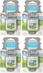 Yankee Candle Car Jar Ultimate Air Freshener, Clean Cotton, 4 count