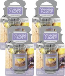 Yankee Candle Car Jar Ultimate Air Freshener, Lemon Lavender, 4 count