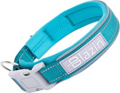 Blazin O So Comfy O-Ring Reflective Neoprene Waterproof Dog Collar, Blue, X-Large: 18.9 to 21.7-in neck, 1.25-in wide