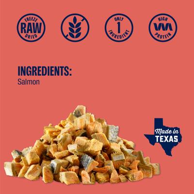 Show full view: Muenster Salmon Filet Freeze-Dried Dog Treats, 3-oz pouch slide 5 of 7