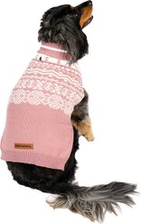 Eddie Bauer Townsend Christmas Fair Isle Dog Sweater, Heathered Pink, Large