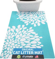 Drymate Protecitve & Decorative Cat Litter Mat, Rejuvenation Blue, Large, 20-in x 28-in