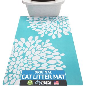 Drymate Protecitve & Decorative Cat Litter Mat, Rejuvenation Blue, Large, 20-in x 28-in
