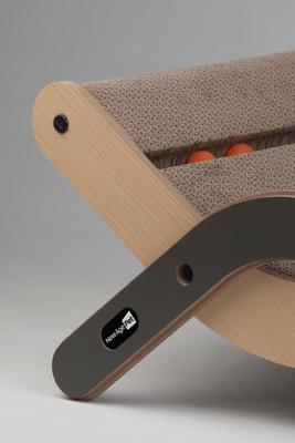 Show full view: New Age Pet Purr & Play Kitty Lounge Cat Scratcher Toy, Orange, Large slide 2 of 4