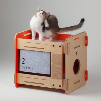 Show full view: New Age Pet Purr & Play Bunk Bed Cat Scratcher Toy, Orange slide 4 of 8