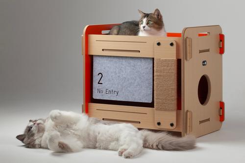 Show full view: New Age Pet Purr & Play Bunk Bed Cat Scratcher Toy, Orange slide 8 of 8