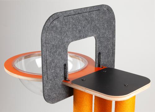 Show full view: New Age Pet Purr & Play Kitty Basketball Hoop Cat Scratcher Toy, Orange slide 8 of 10