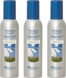Yankee Candle Concentrated Room Air Freshener Spray, Clean Cotton, 1.5-oz bottle, 3 count