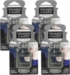 Yankee Candle Car Jar Ultimate Air Freshener, Midsummer's Night, 4 count