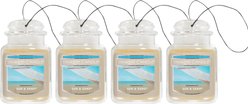 Yankee Candle Car Jar Ultimate Air Freshener, Sun & Sand, 4 count