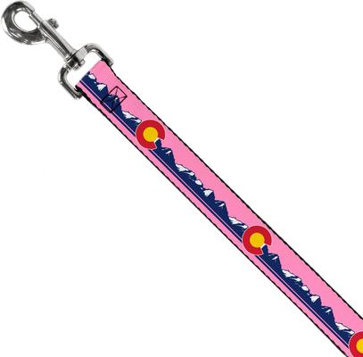 Show full view: Buckle-Down Colorado Flag Icon Mountain Skyline Polyester Dog Leash, 4-ft long, 1-in wide slide 2 of 6
