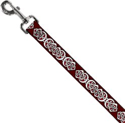 Buckle-Down Celtic Knot Polyester Dog Leash, Red, 6-ft long, 1-in wide slide 2 of 6