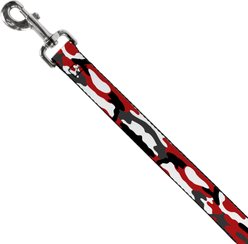 Buckle-Down Camo Polyester Dog Leash, Red, 6-ft long, 1-in wide slide 2 of 6