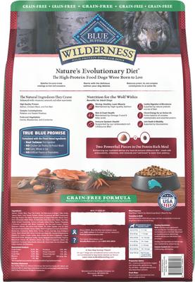 Show full view: Blue Buffalo Wilderness Salmon Recipe Adult High-Protein Grain-Free Dry Dog Food, 13-lb bag slide 3 of 11
