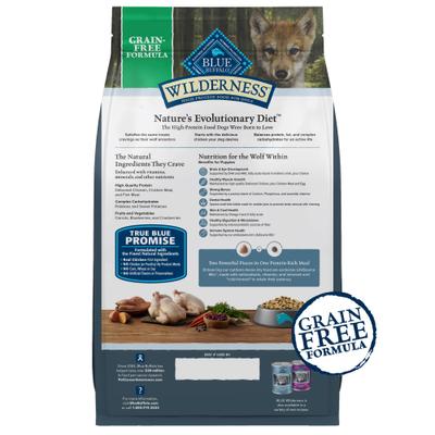 Show full view: Blue Buffalo Wilderness Puppy Chicken Recipe High-Protein Grain-Free Dry Dog Food, 24-lb bag slide 3 of 11