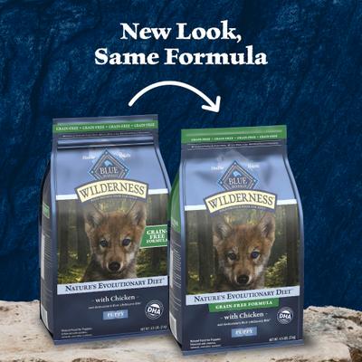 Show full view: Blue Buffalo Wilderness Puppy Chicken Recipe High-Protein Grain-Free Dry Dog Food, 4.5-lb bag slide 4 of 11