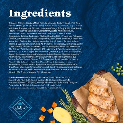Show full view: Blue Buffalo Wilderness Chicken Recipe Adult High-Protein Grain-Free Dry Dog Food, 24-lb bag slide 7 of 11