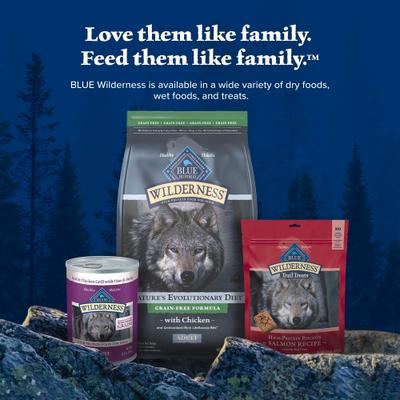 Show full view: Blue Buffalo Wilderness Chicken Recipe Adult High-Protein Grain-Free Dry Dog Food, 24-lb bag slide 10 of 11