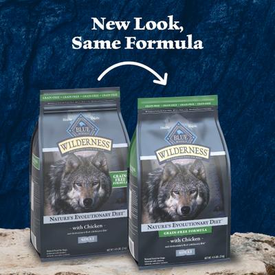 Show full view: Blue Buffalo Wilderness Chicken Recipe Adult High-Protein Grain-Free Dry Dog Food, 4.5-lb bag slide 4 of 11