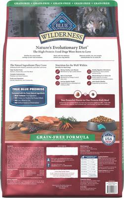 Show full view: Blue Buffalo Wilderness Salmon Recipe Adult High-Protein Grain-Free Dry Dog Food, 24-lb bag slide 3 of 11